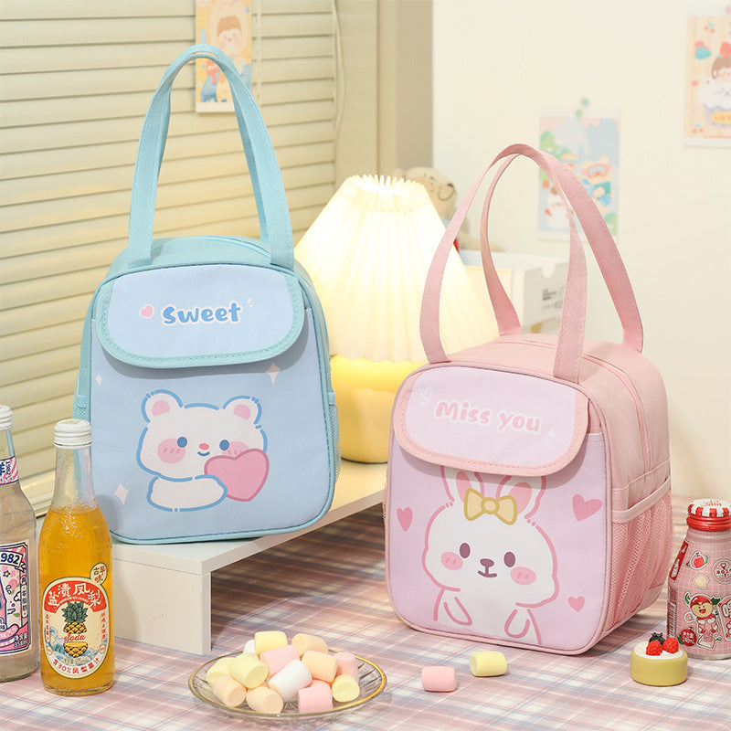 Cute Japanese Primary School Student Lunch Bag with Pocket