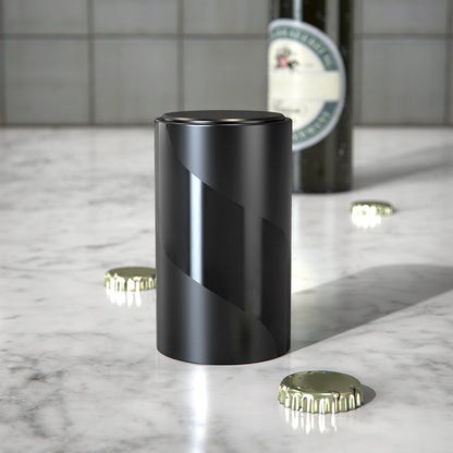 Premium Automatic Push-Down Beer Bottle Opener - Matte Black Edition