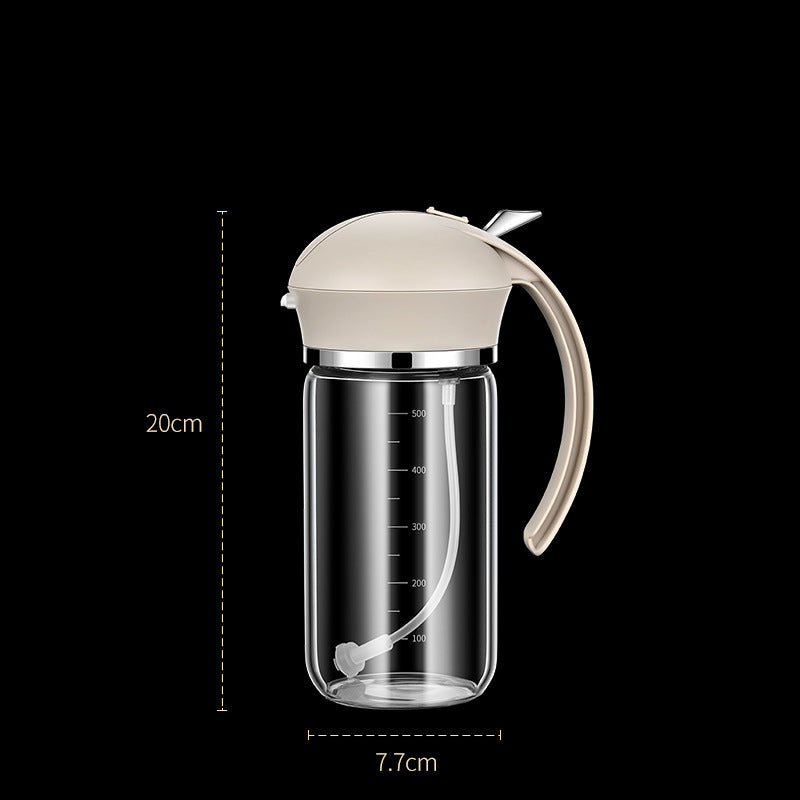 2-in-1 Glass Oil Dispenser and Spray Bottle - Automatic Opening & Closing