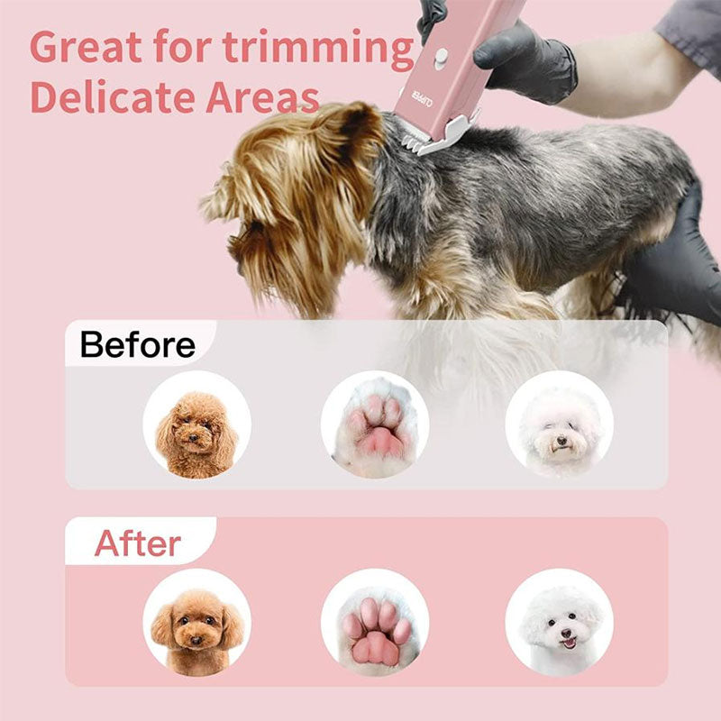 Professional Cordless Pet Clippers - Waterproof & Quiet Grooming Kit