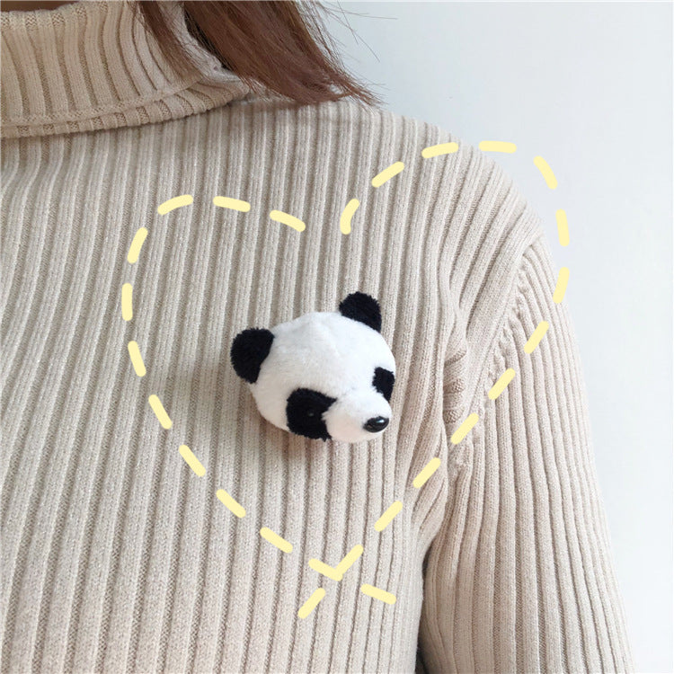 Cute Plush Panda Headband - Korean Style Soft Doll Hair Accessories for Girls