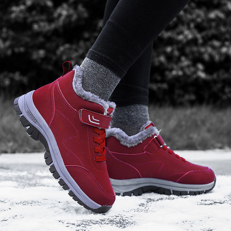 Premium Winter Snow Boots – Waterproof Anti-Slip Cotton Shoes with Warm Fleece Lining