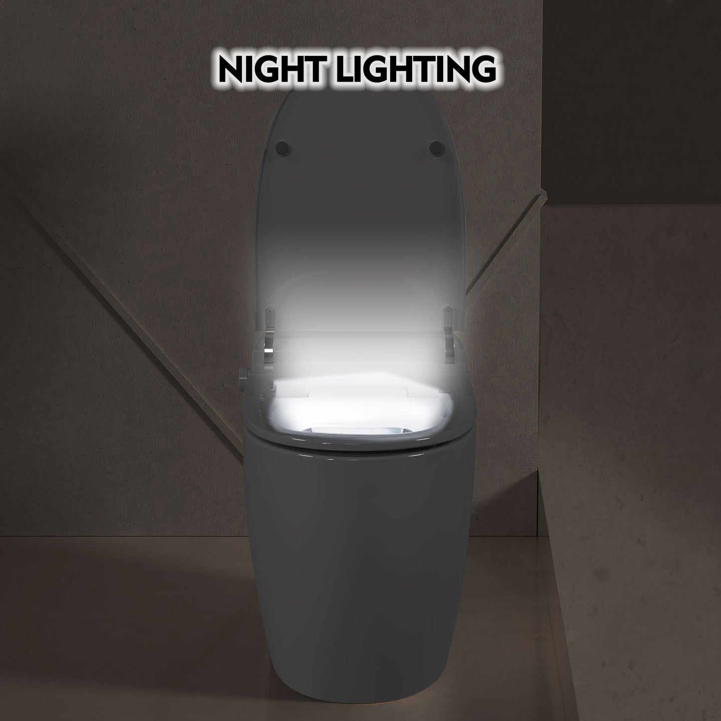 Luxury Intelligent Smart Toilet – Integrated Automatic Flushing Commode with Heated Seat & Foot Sensor Technology