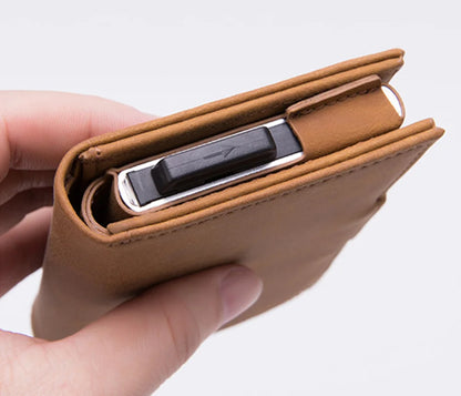 Bisi Goro Minimalist RFID Blocking Wallet & Aluminum Card Holder for Men and Women