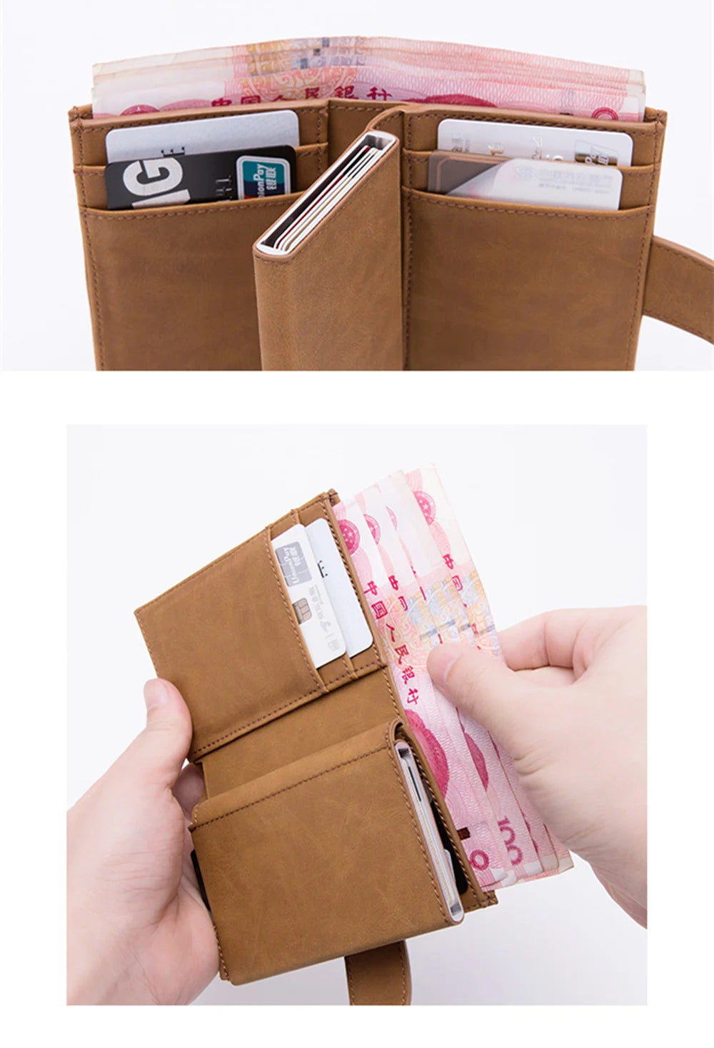 Bisi Goro Minimalist RFID Blocking Wallet & Aluminum Card Holder for Men and Women