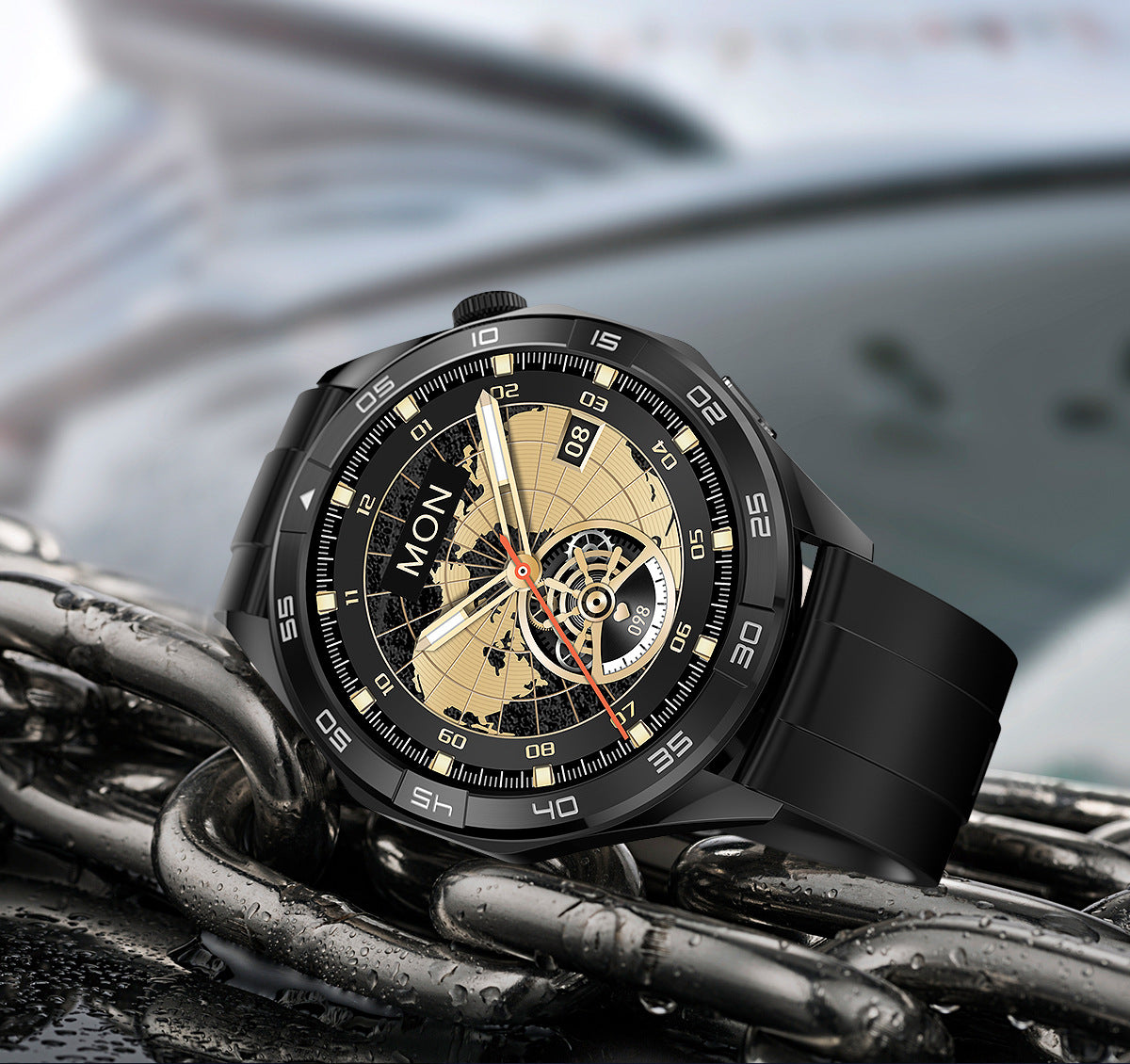 Luxury Business Smart Watch with Bluetooth Calling - Round Screen Health Monitoring Watch