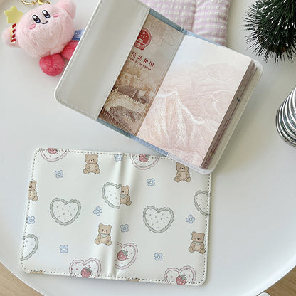 Cute Bear Series Passport Holder - Portable Multi-Functional Travel Document Case & Card Organizer