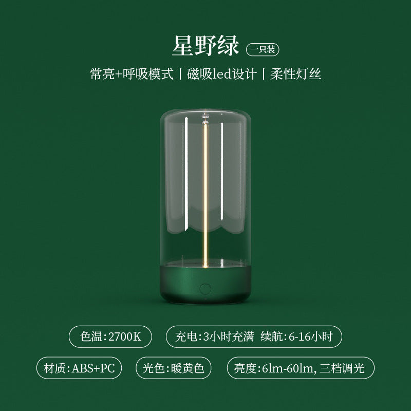 Portable LED Camping Lamp with Type-C Charging / Anti-Blue Light Night Light / Durable Creative Ambient Light