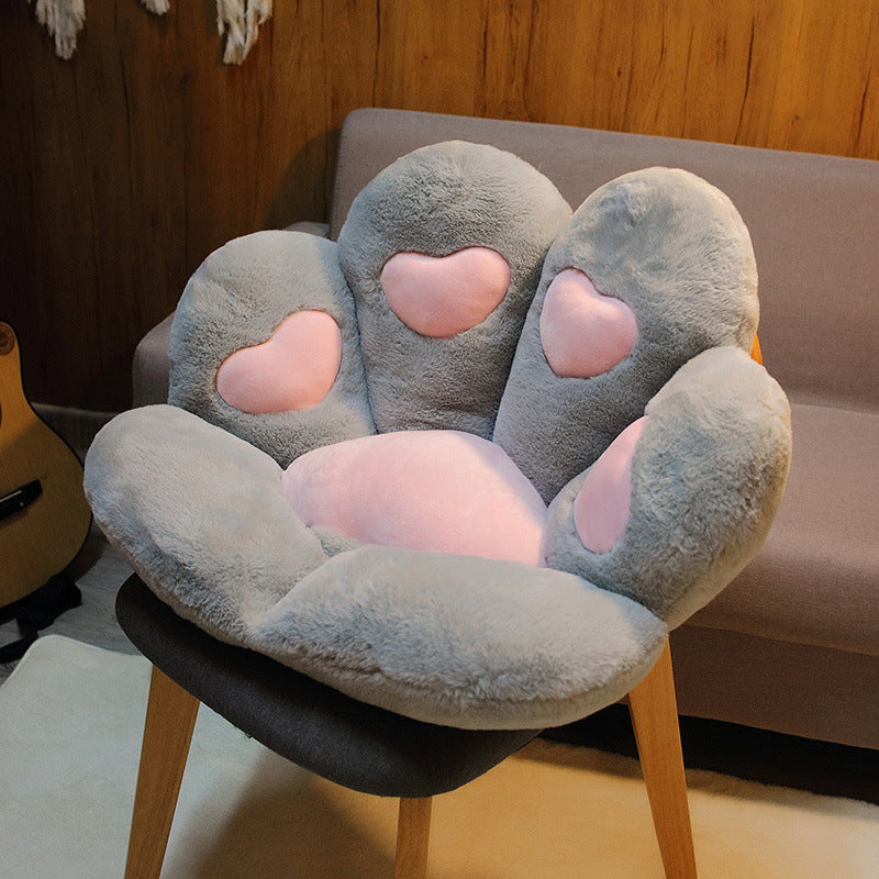 Cute Bear Paw Seat Cushion - Half-Enclosed Lazy Sofa Chair Pad