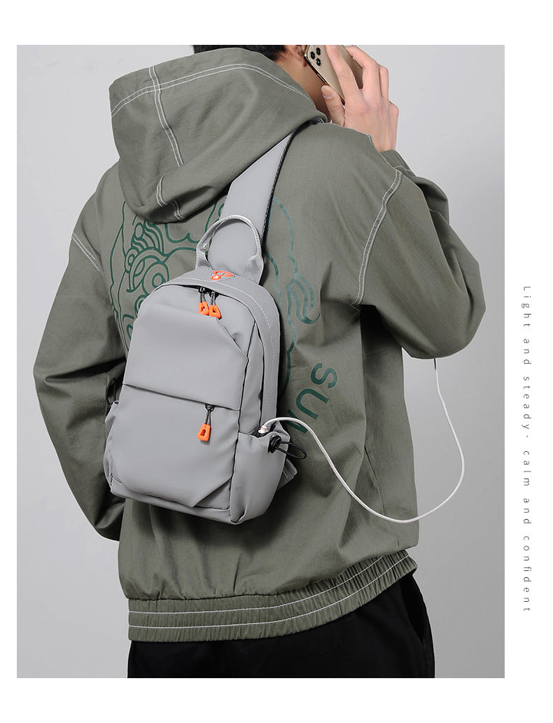 Fashionable Multi-functional Crossbody Shoulder Sling Bag - Gray