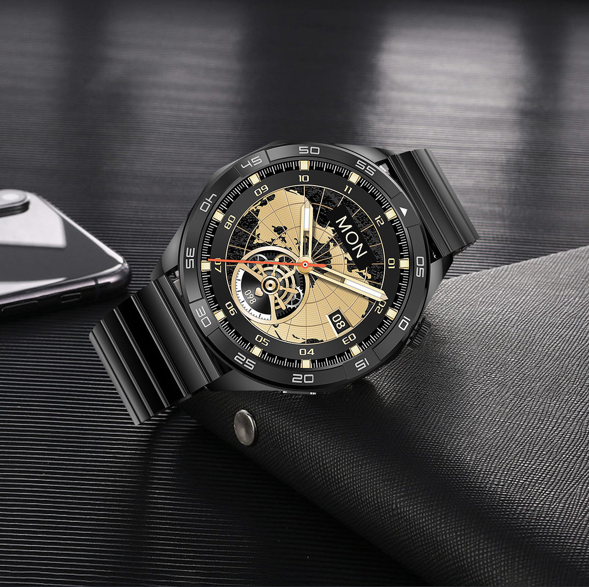 Luxury Business Smart Watch with Bluetooth Calling - Round Screen Health Monitoring Watch