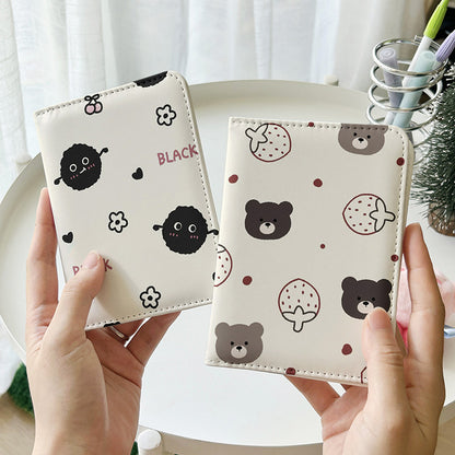 Cute Bear Series Passport Holder - Portable Multi-Functional Travel Document Case & Card Organizer