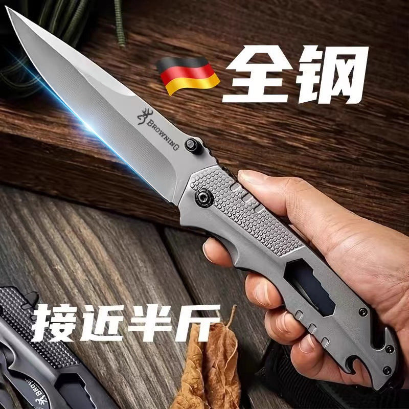 Premium Browning Tactical Folding Knife - Sharp Outdoor Survival Pocket Knife