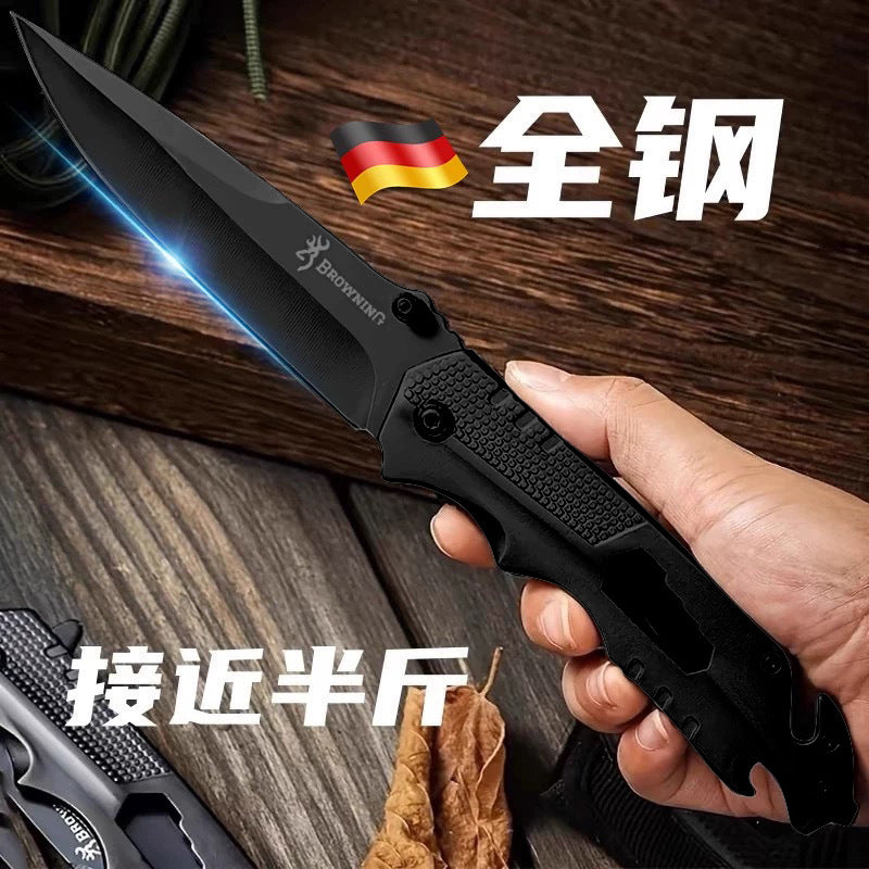 Premium Browning Tactical Folding Knife - Sharp Outdoor Survival Pocket Knife