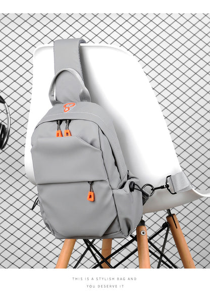Fashionable Multi-functional Crossbody Shoulder Sling Bag - Gray