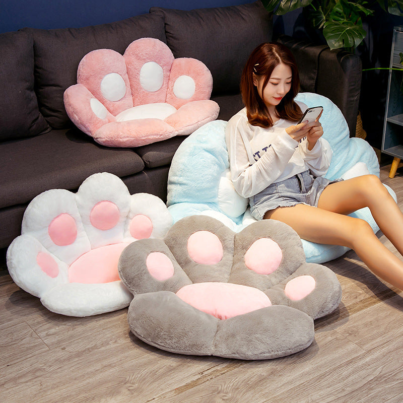 Cute Bear Paw Seat Cushion - Half-Enclosed Lazy Sofa Chair Pad