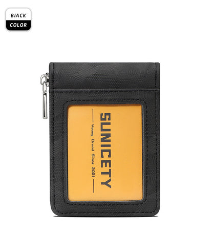 RFID Blocking Zipper Large Capacity Credit Card & Certificate Holder - PU Camouflage Wallet