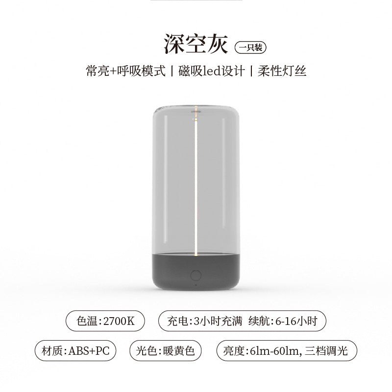 Portable LED Camping Lamp with Type-C Charging / Anti-Blue Light Night Light / Durable Creative Ambient Light