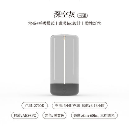 Portable LED Camping Lamp with Type-C Charging / Anti-Blue Light Night Light / Durable Creative Ambient Light