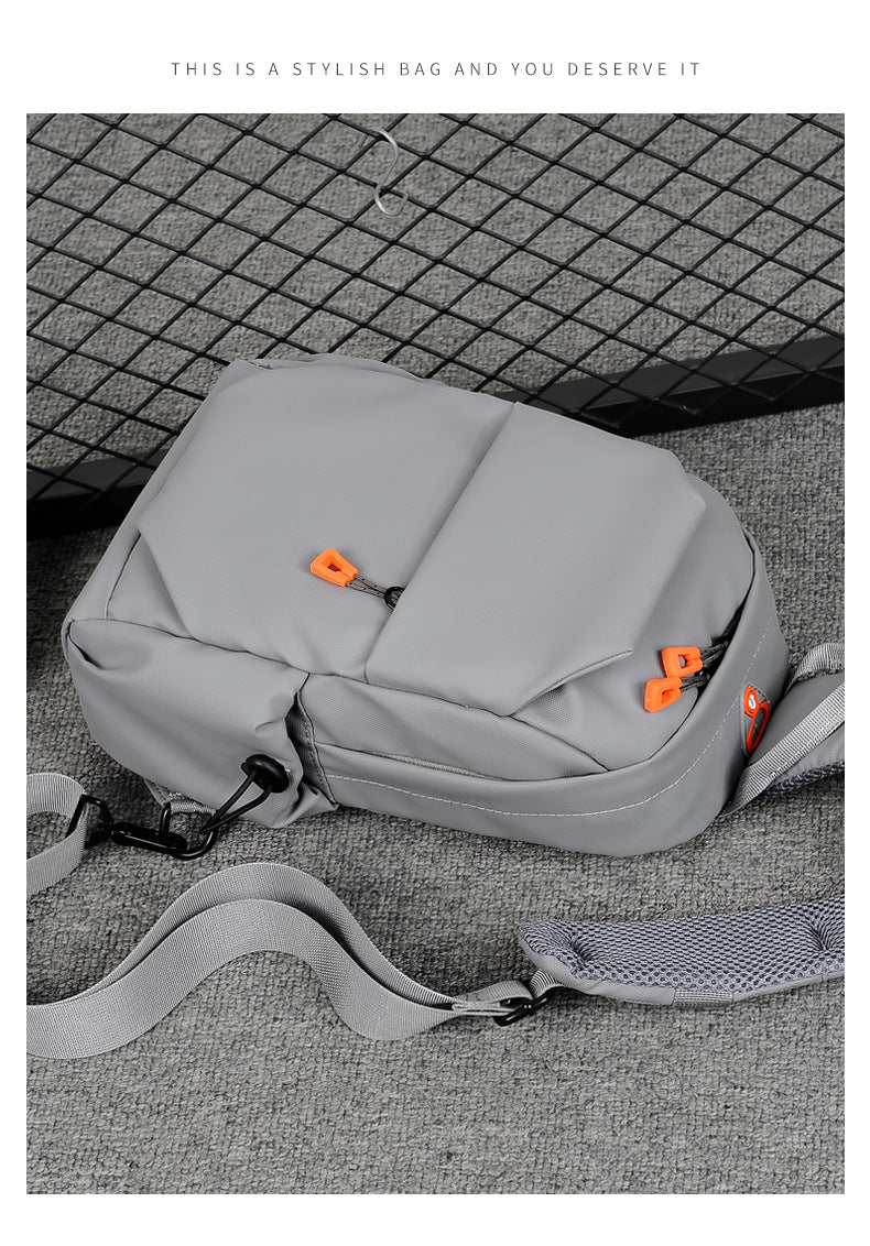 Fashionable Multi-functional Crossbody Shoulder Sling Bag - Gray