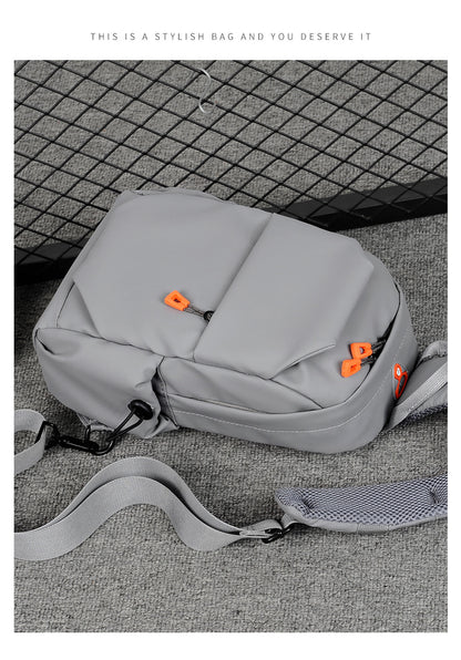 Fashionable Multi-functional Crossbody Shoulder Sling Bag - Gray