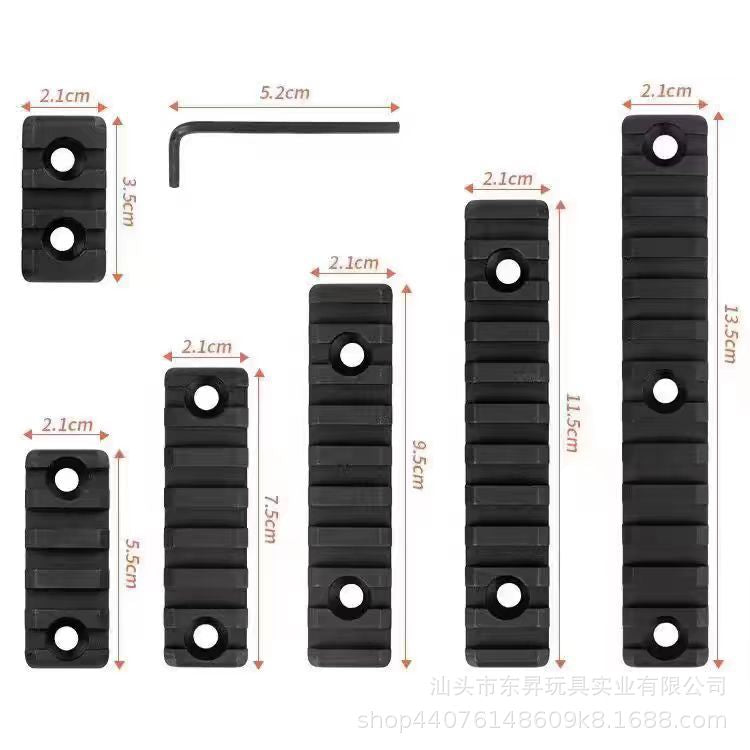 CNC Aluminum M-LOK Metal Rail Section - 20mm Tactical Picatinny Rail