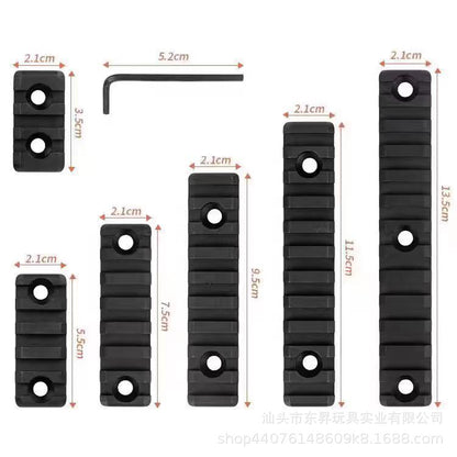 CNC Aluminum M-LOK Metal Rail Section - 20mm Tactical Picatinny Rail
