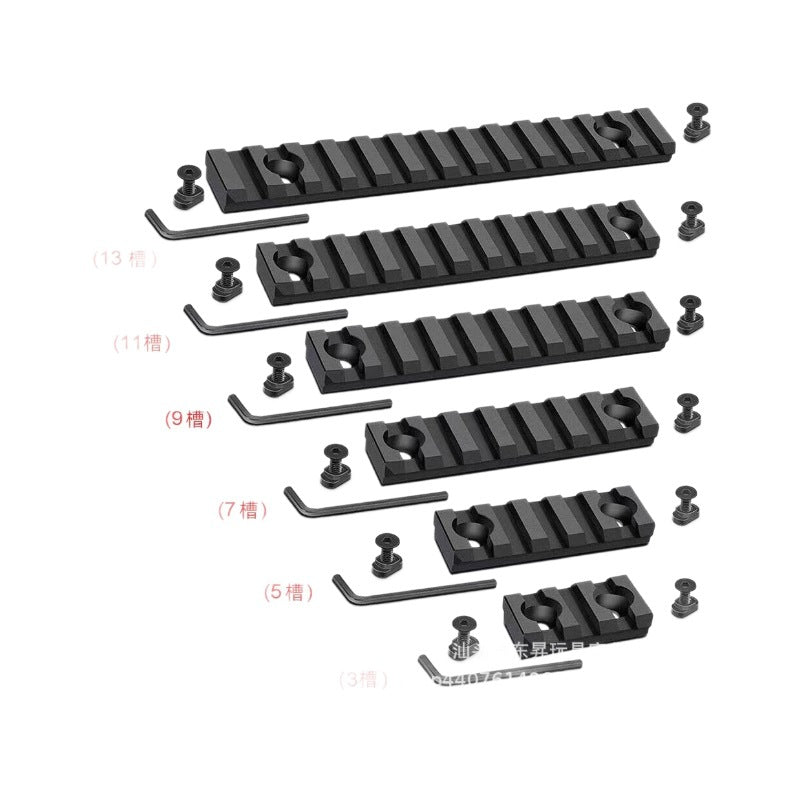 CNC Aluminum M-LOK Metal Rail Section - 20mm Tactical Picatinny Rail
