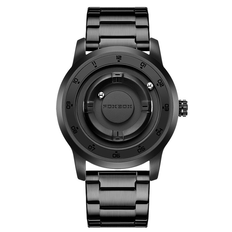 LIGE Unique Black Concept Watch Men's Multi-Function Water Resistant Metal Band.