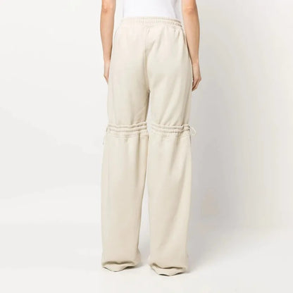 Trendy Wide-Leg Drawstring Bandage Trousers – Stylish Loose Fit Lounge Pants for Women